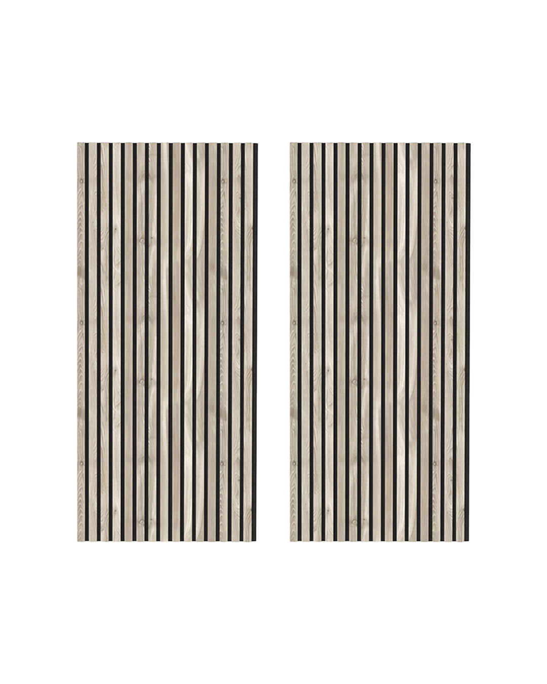 Panel acústico de pared de madera 3D set de 2 – Sand Grey