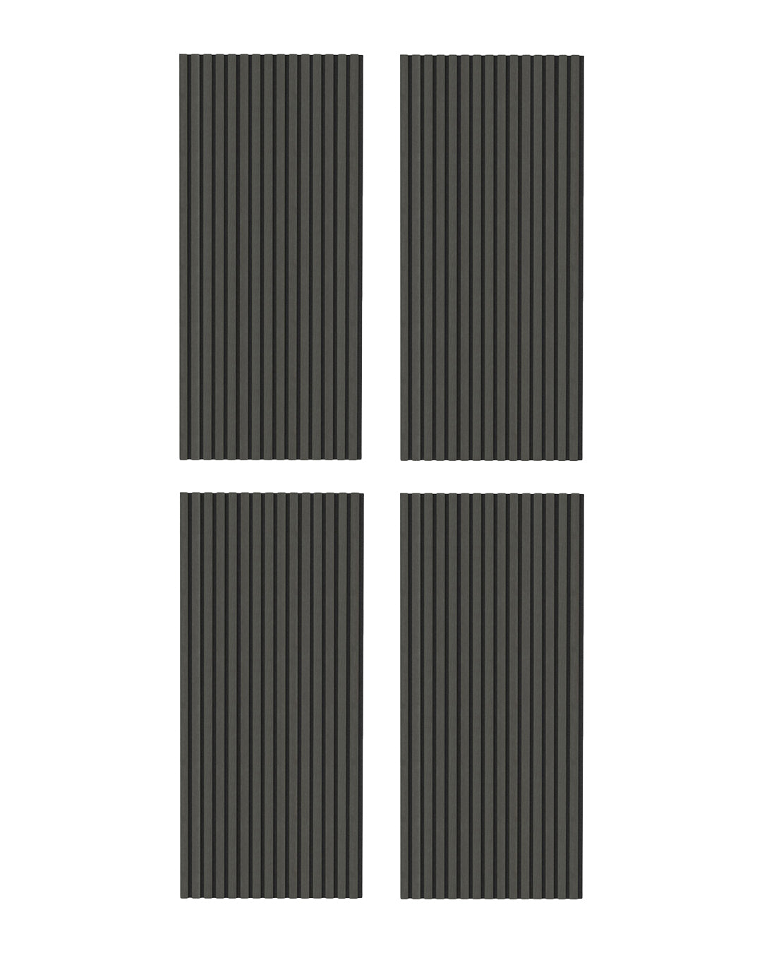 Panel acústico de pared de madera 3D set de 2 – Basalt