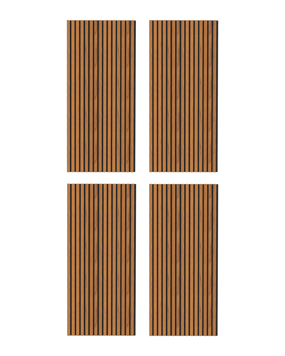 Panel acústico de pared de madera 3D set de 2 – Vintage