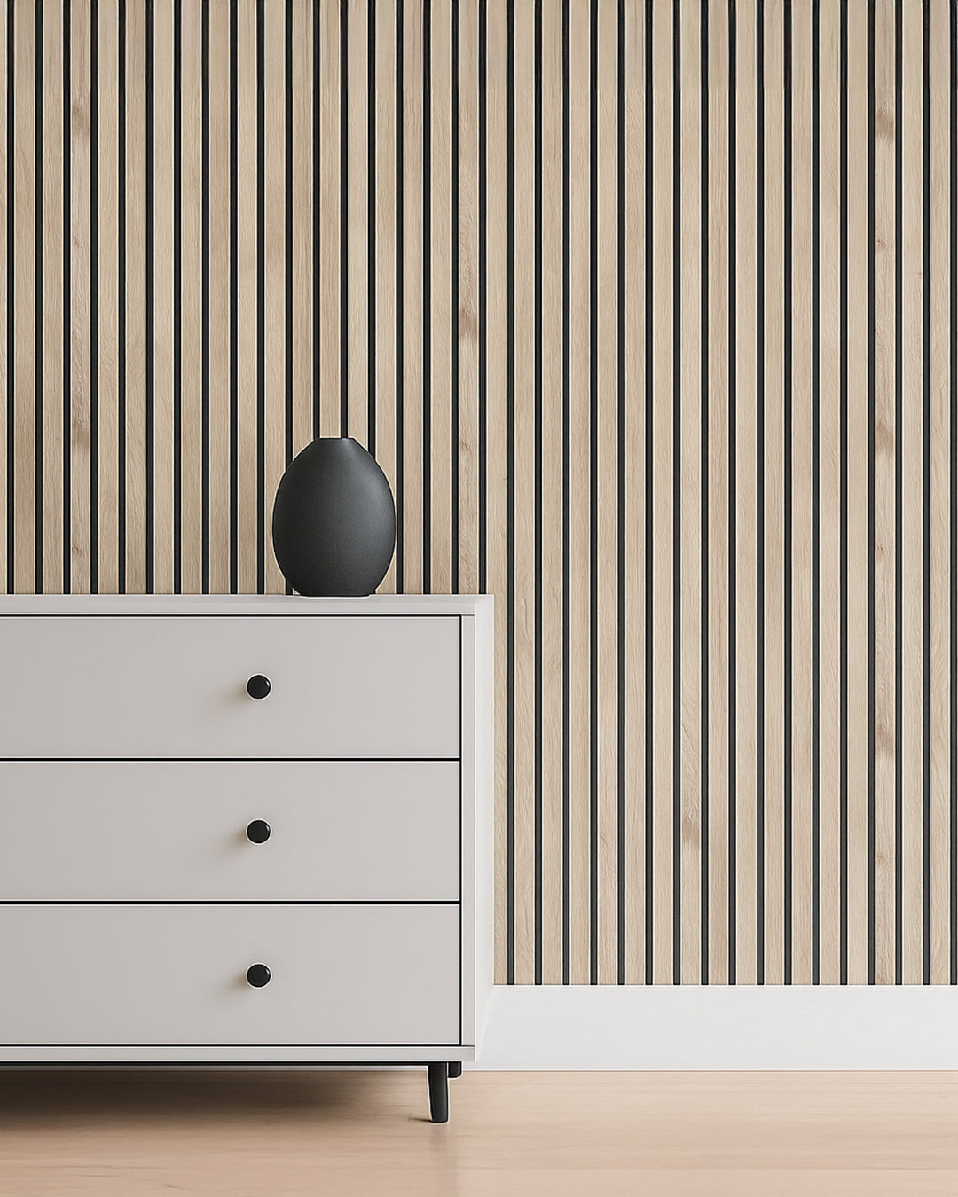 Panel acústico de pared de madera 3D set de 2 – Sand Grey
