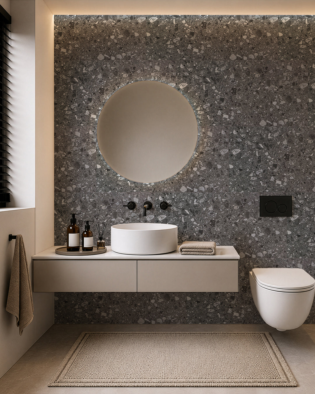 Panel de pared SPC 60x120 cm | Revestimiento de pared impermeable | Pure Terrain