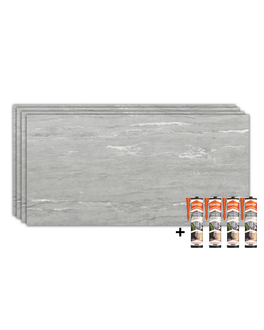 Panel de pared SPC Gris 60x120 cm – Silberne Nebel