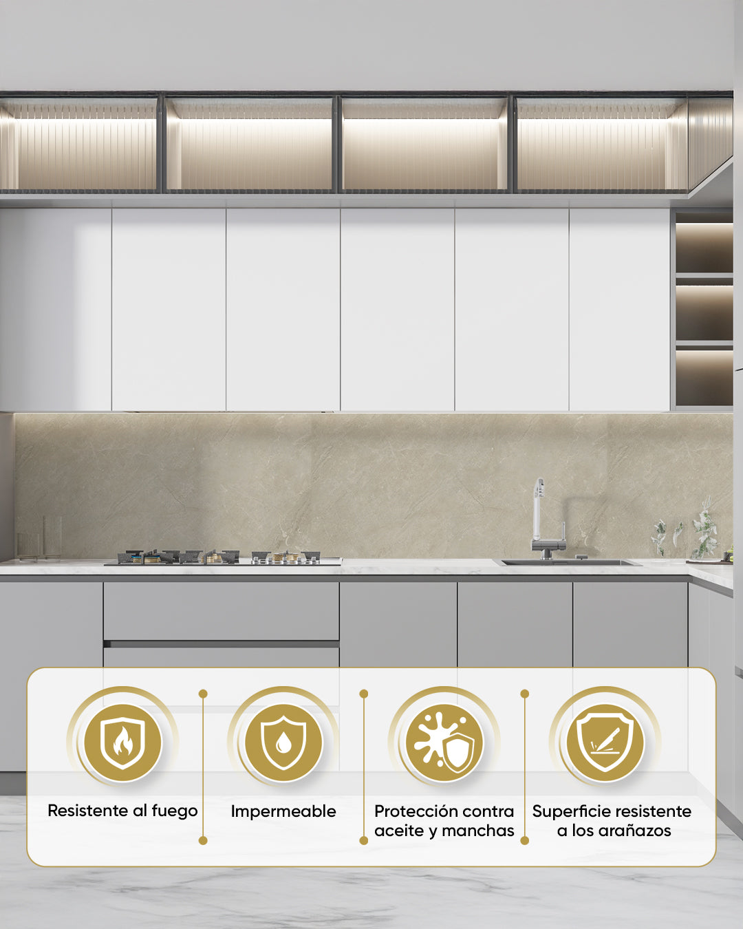 Panel de pared SPC Gris 60x120 cm – Sandstein Beige
