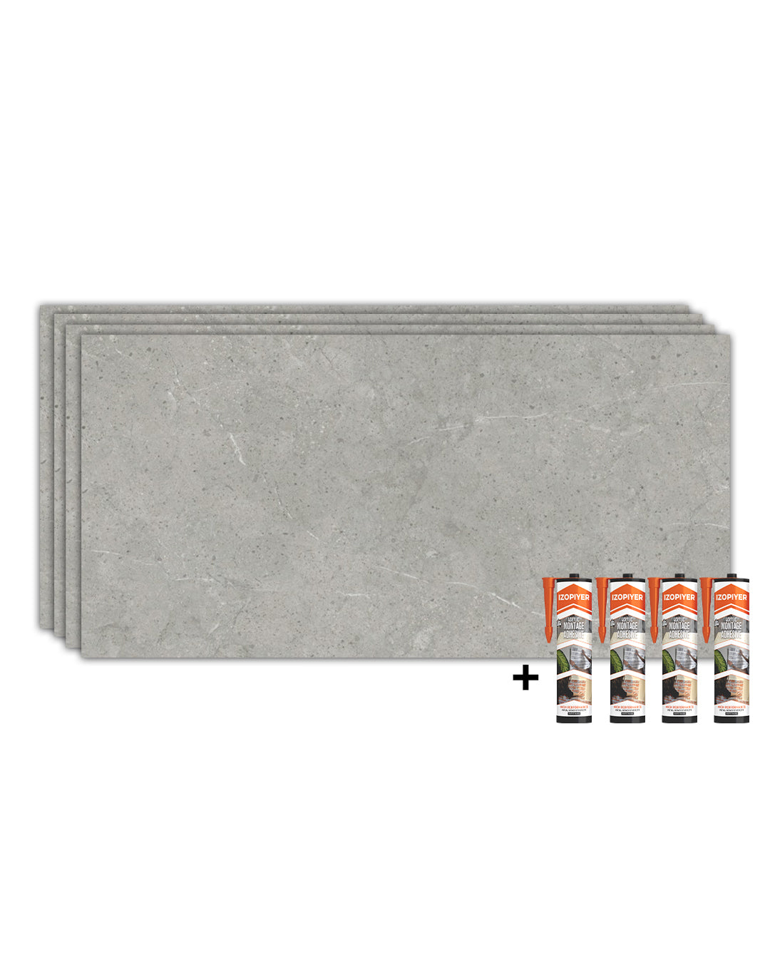 Panel de pared SPC Gris 60x120 cm – Stein Grau