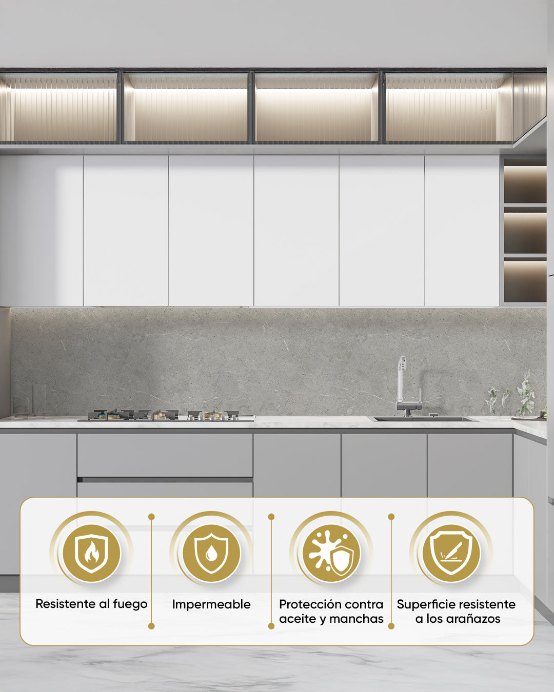 Panel de pared SPC Gris 60x120 cm – Stein Grau