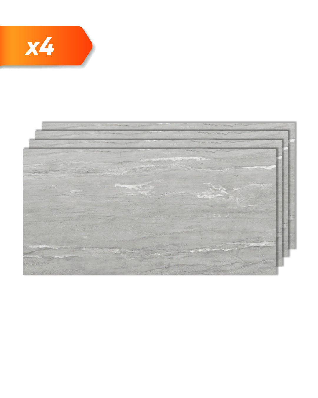 Panel de pared SPC Gris 60x120 cm – Silberne Nebel