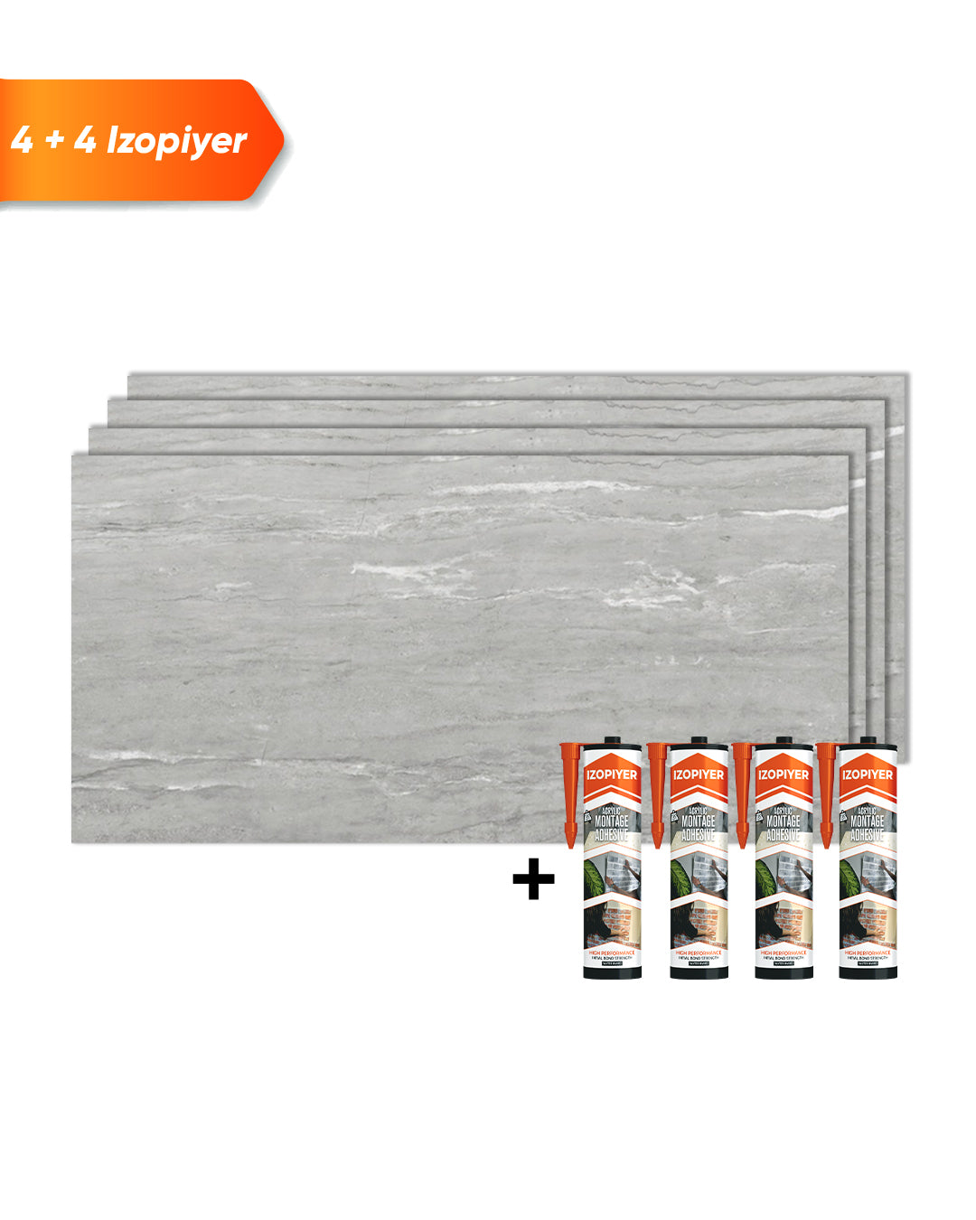 Panel de pared SPC Gris 60x120 cm – Silberne Nebel