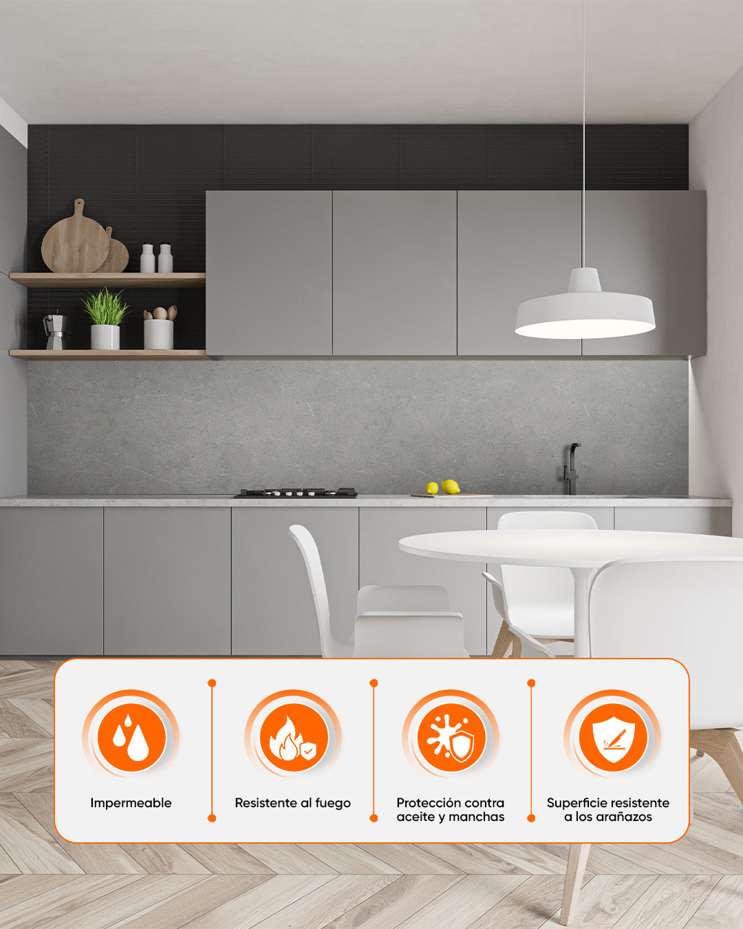 Panel de pared SPC Gris 60x120 cm – Stein Grau