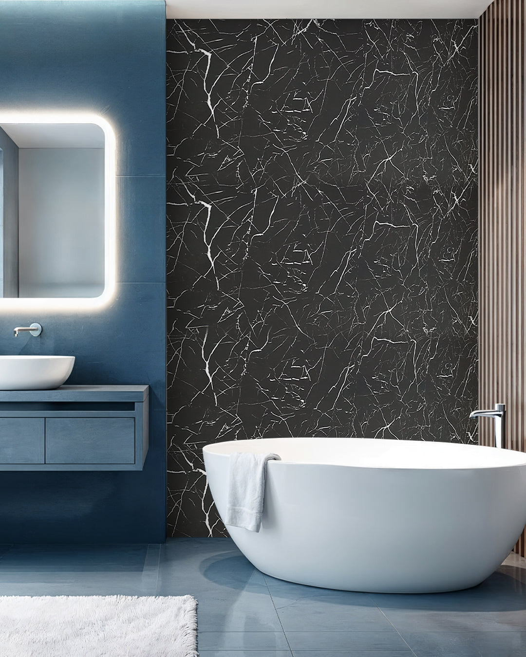 Tidal Wave V-12 / Alternativa de mármol a los azulejos del baño