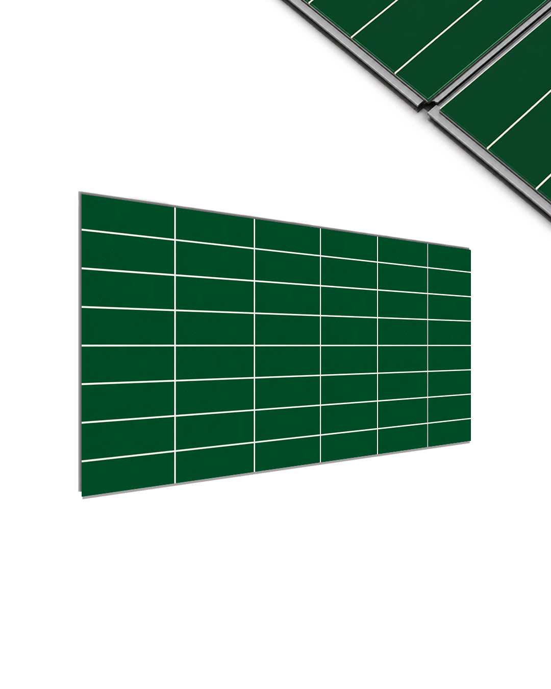 Panel de pared SPC 60x120 cm | Revestimiento de pared impermeable | Tiefe Grünlinie