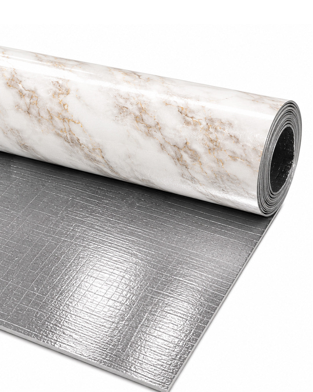 Revestimiento mural efecto mármol 120×300 cm - 2,5 mm de grosor | Autoadhesivo, flexible y enrollable | Gold Vein Marble