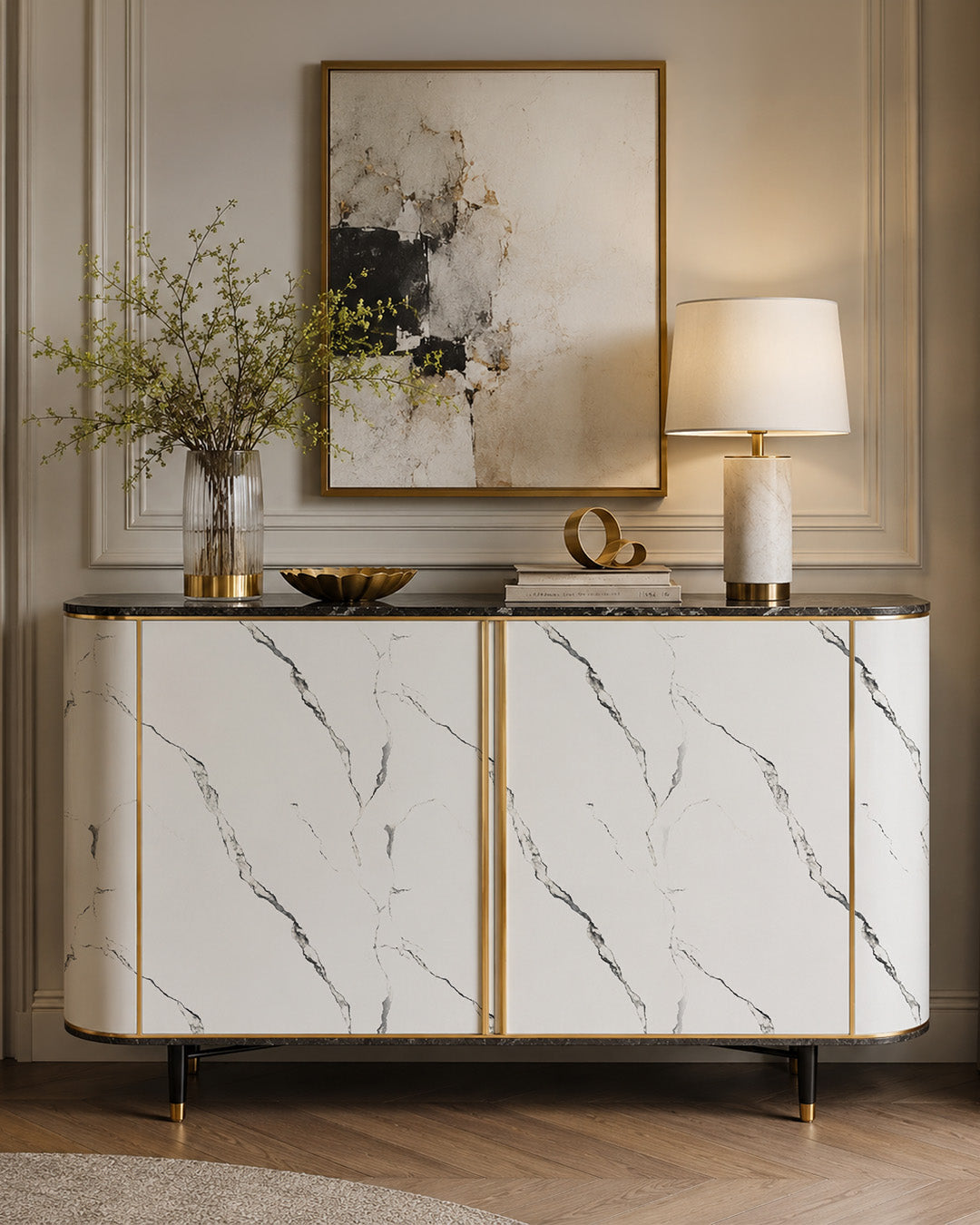 Revestimiento mural efecto mármol 120×300 cm - 2,5 mm de grosor | Autoadhesivo, flexible y enrollable | Silver Vein Marble