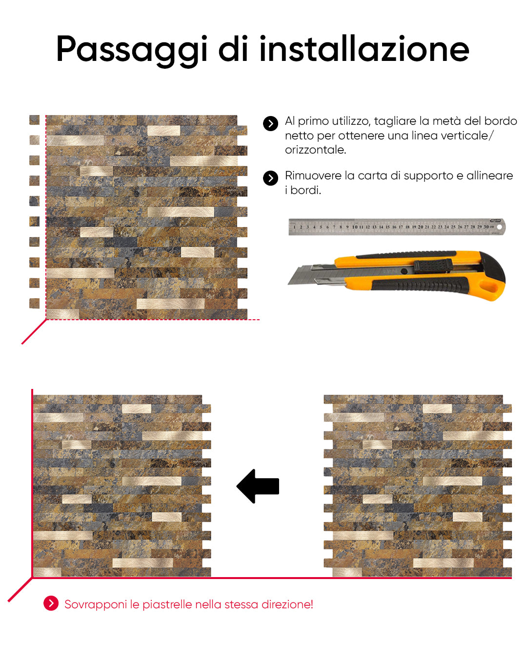Traces of Mosaics WJ-02 | Mosaic Wall Tiles Self-Adhesive Wall Tiles