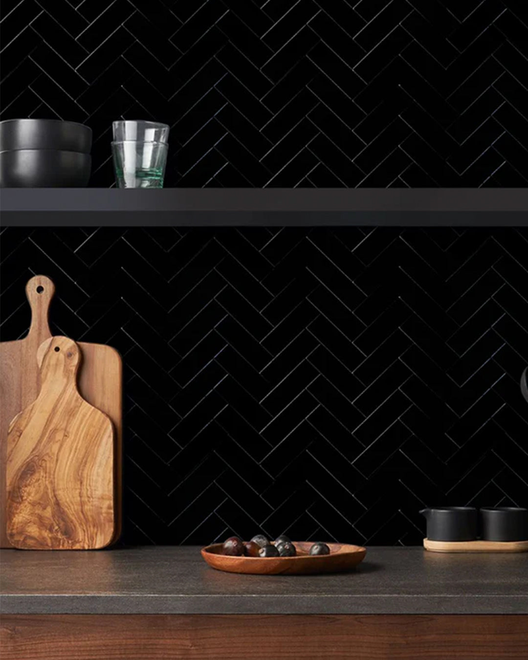 Black Mosaics  WJ-141 | Revestimientos mosaicos Revestimientos autoadhesivos