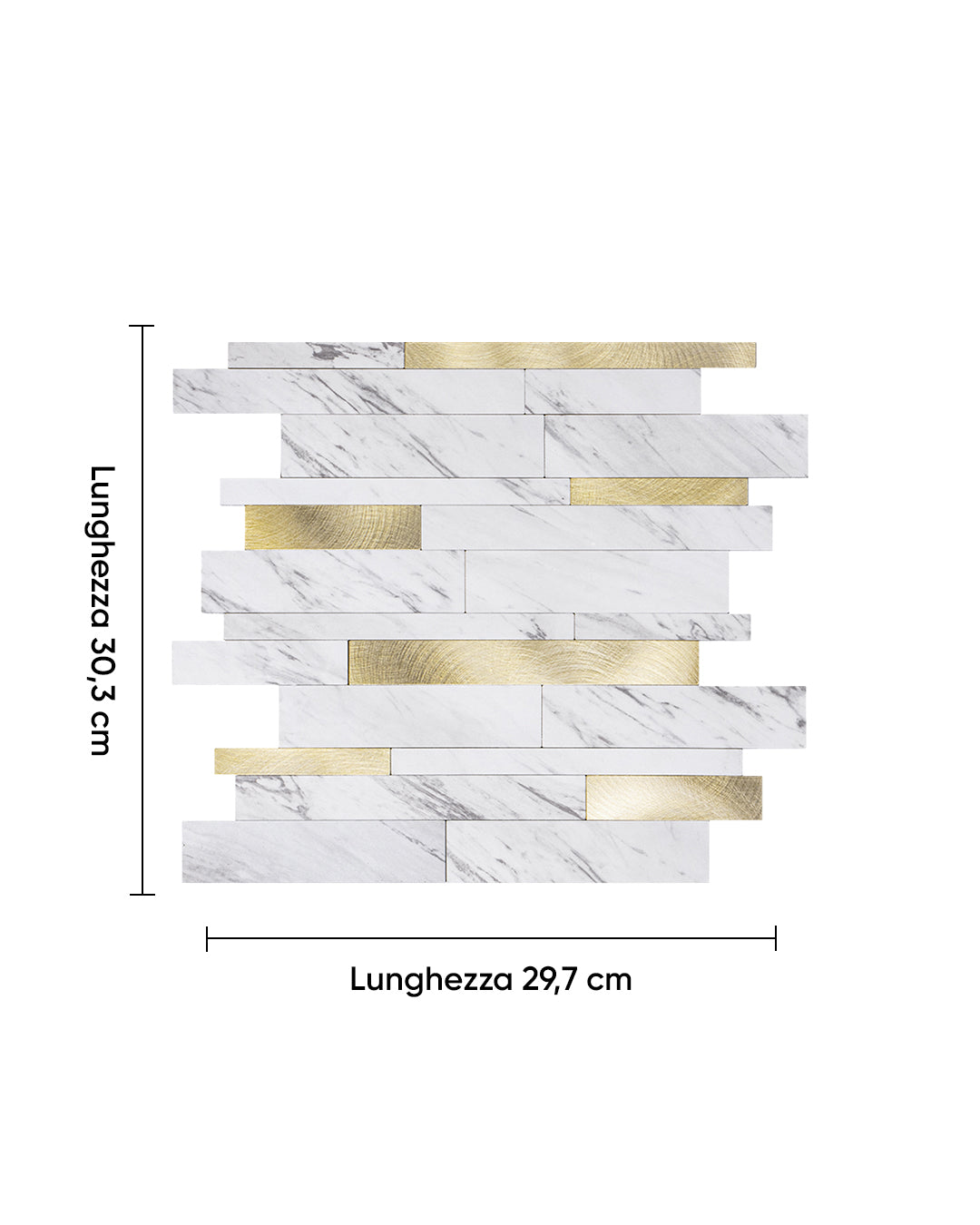 Gold and White Mosaics WJS-3144 | Mosaic Wall Tiles Self-Adhesive Wall Tiles