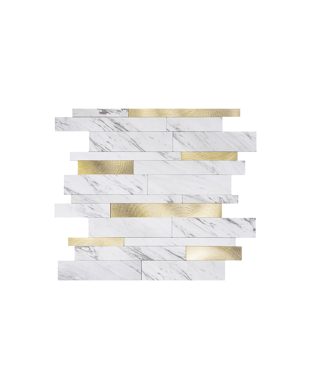 Gold and White Mosaics WJS-3144 | Mosaic Wall Tiles Self-Adhesive Wall Tiles