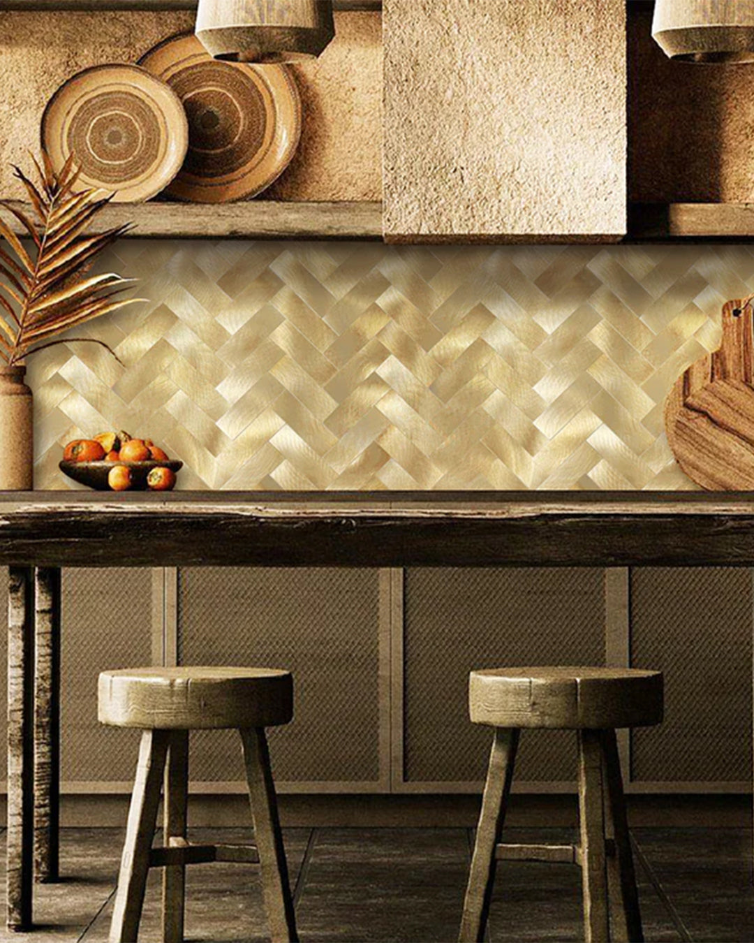 Golden Royal Mosaics WJS-476 | Mosaic Wall Tiles Self-Adhesive Wall Tiles