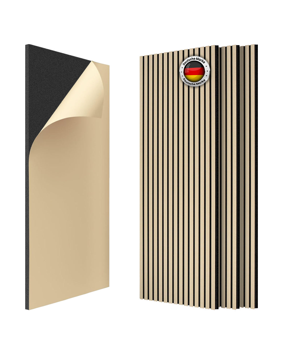 Paneles Acústicos de Pared en Fieltro – Set de 4 – 120×60×2,1 cm – White Oak