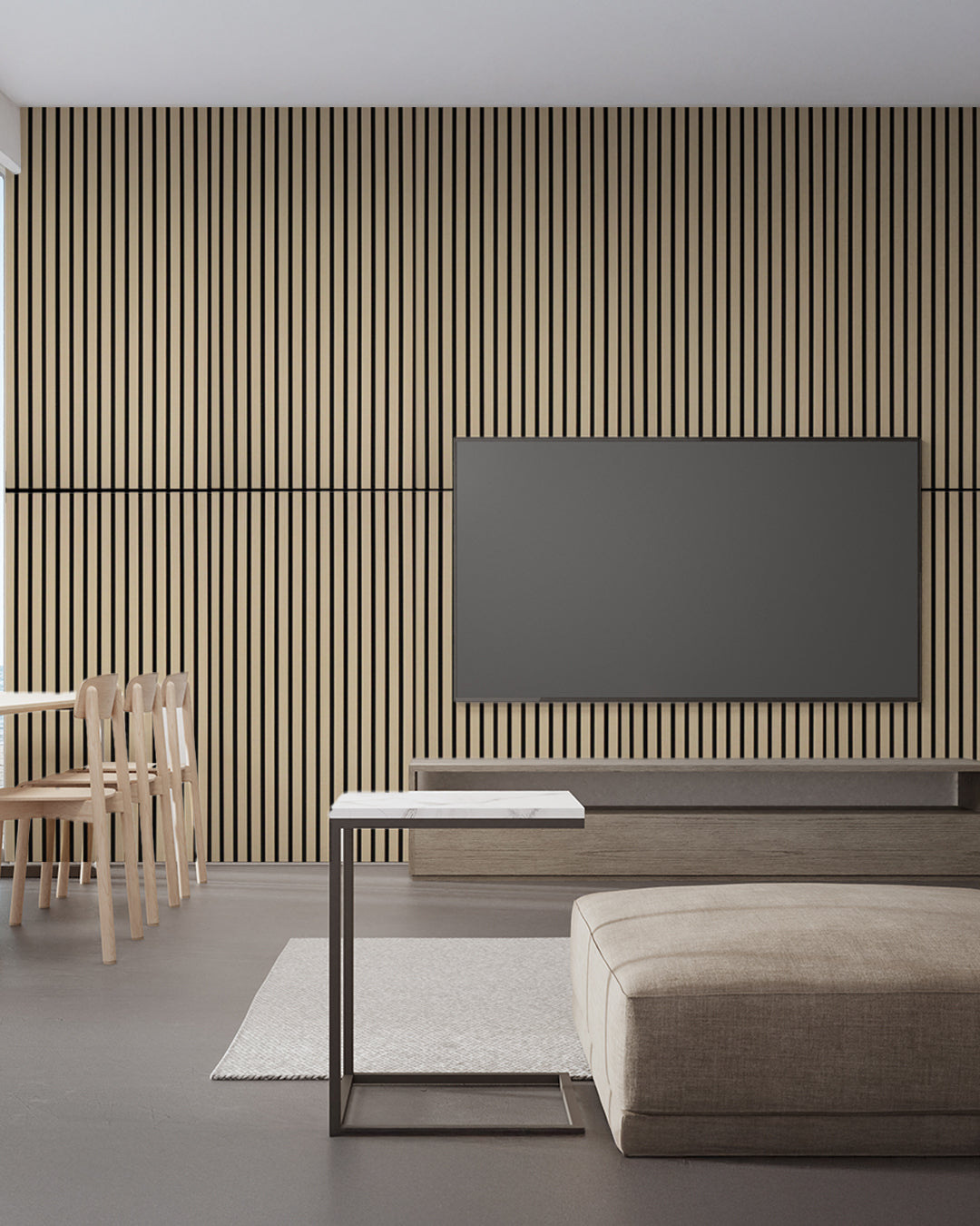 Paneles Acústicos de Pared en Fieltro – Set de 4 – 120×60×2,1 cm – White Oak