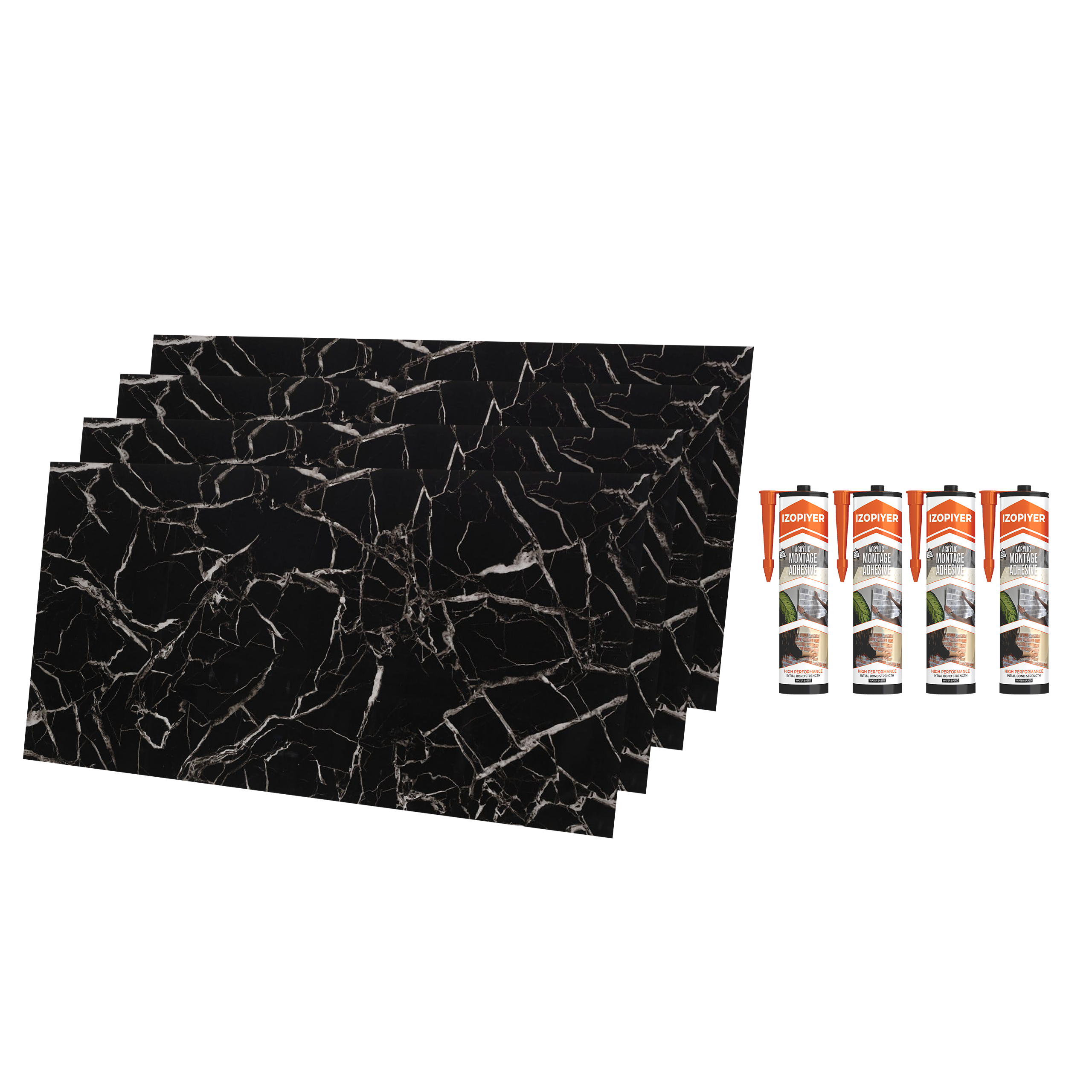 Black White / Alternativa de mármol a los azulejos del baño