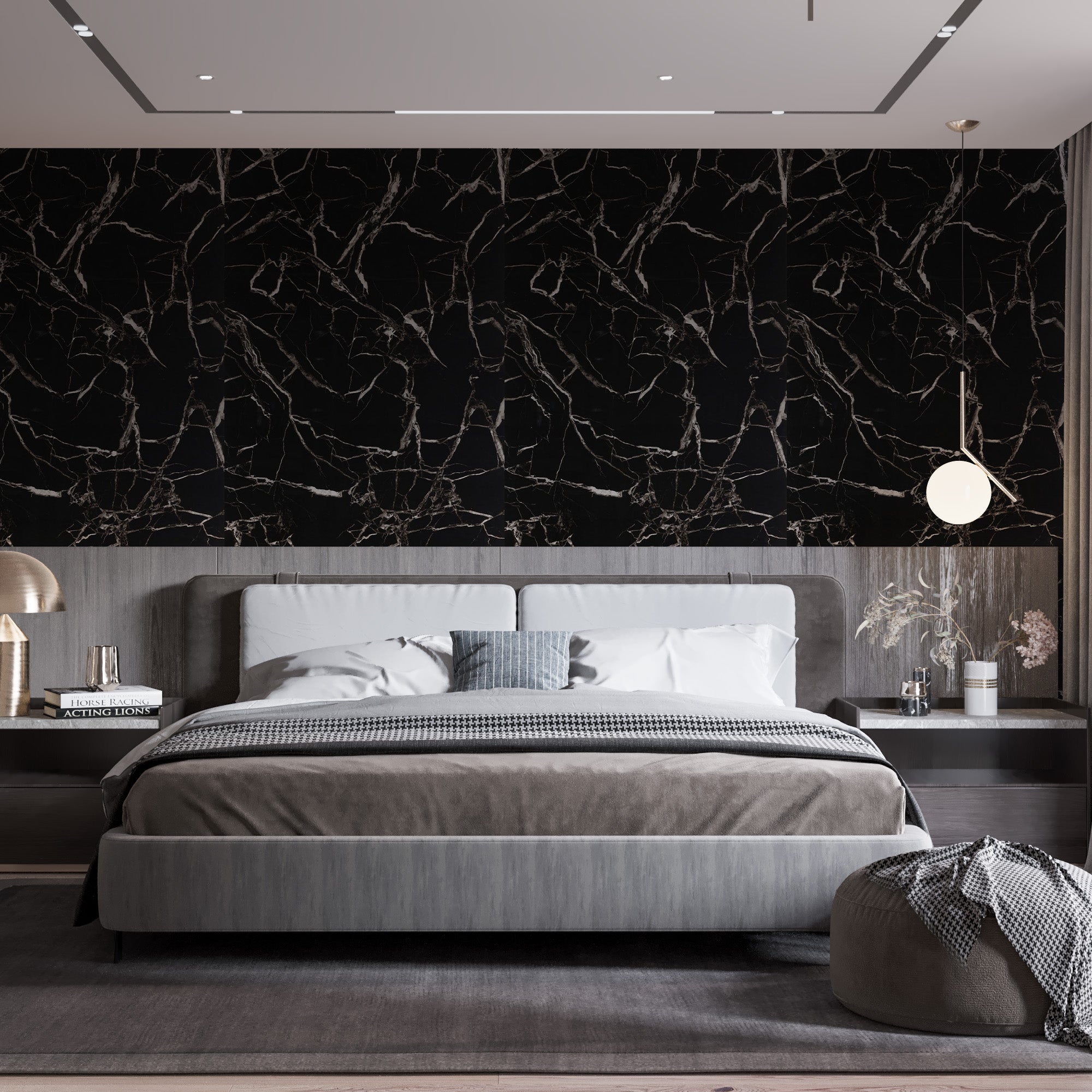 Black White / Alternativa de mármol a los azulejos del baño