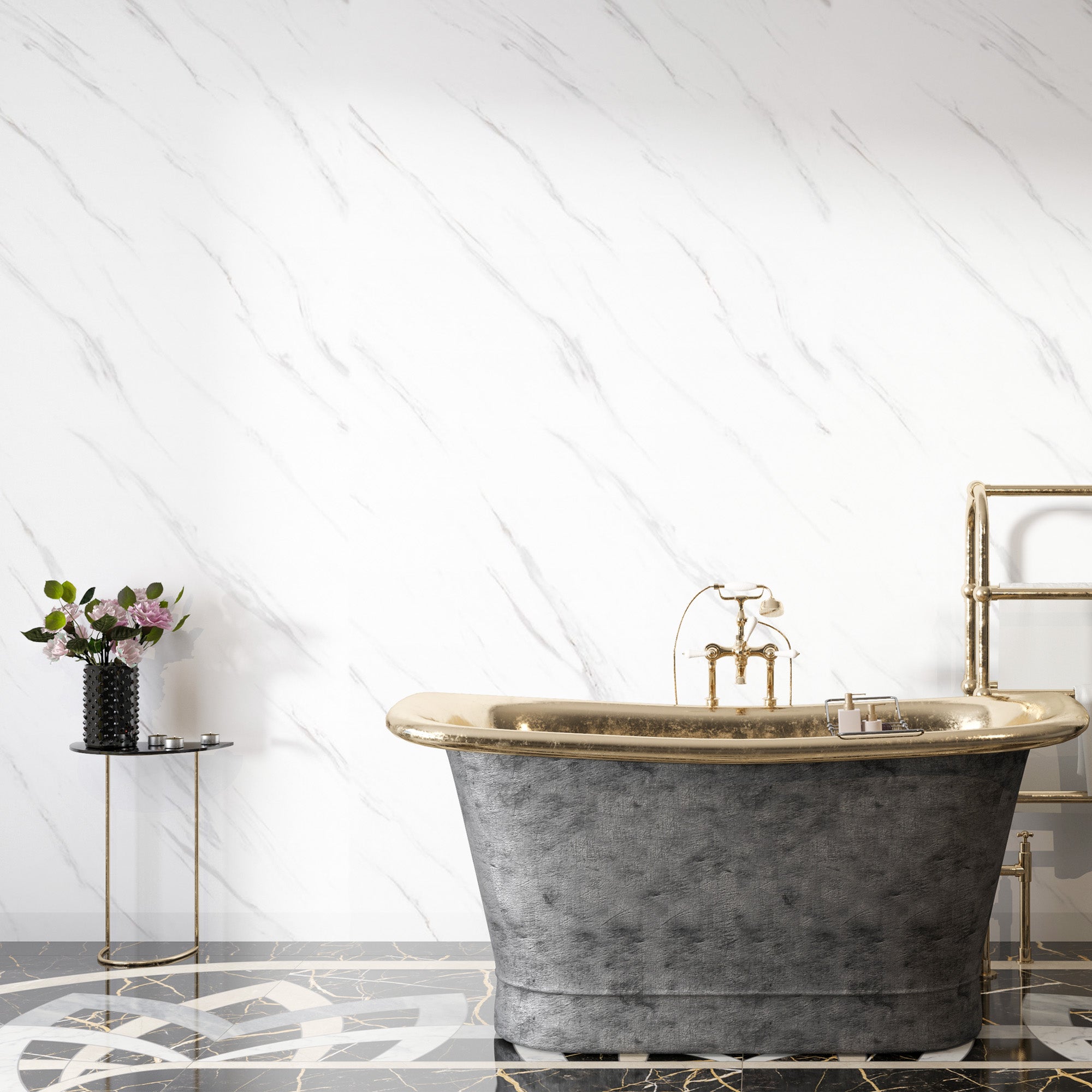 Ice Berg Grey / Marble alternative to bathroom tiles