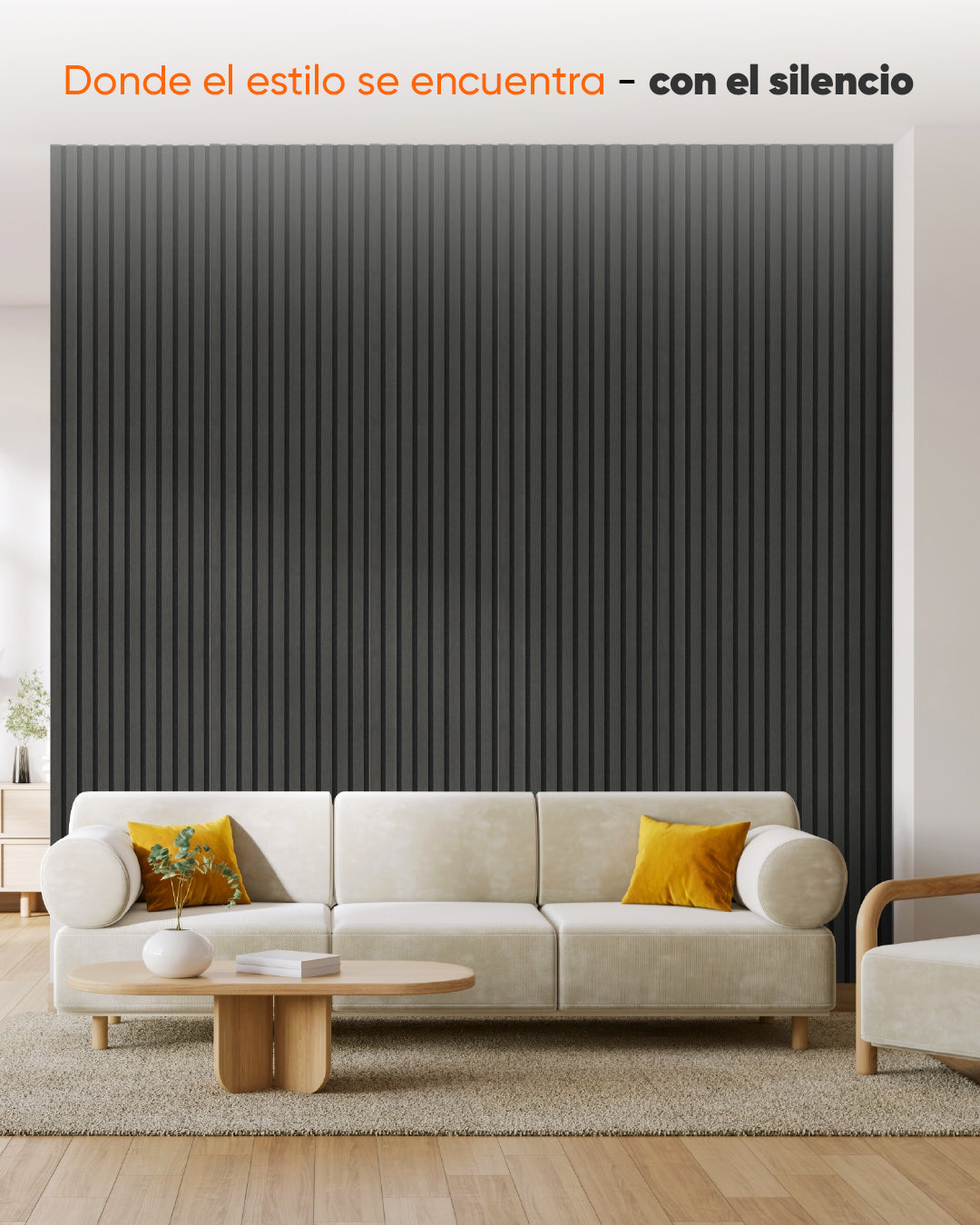 Panel acústico de pared de madera 3D set de 2 – Dunkelholz