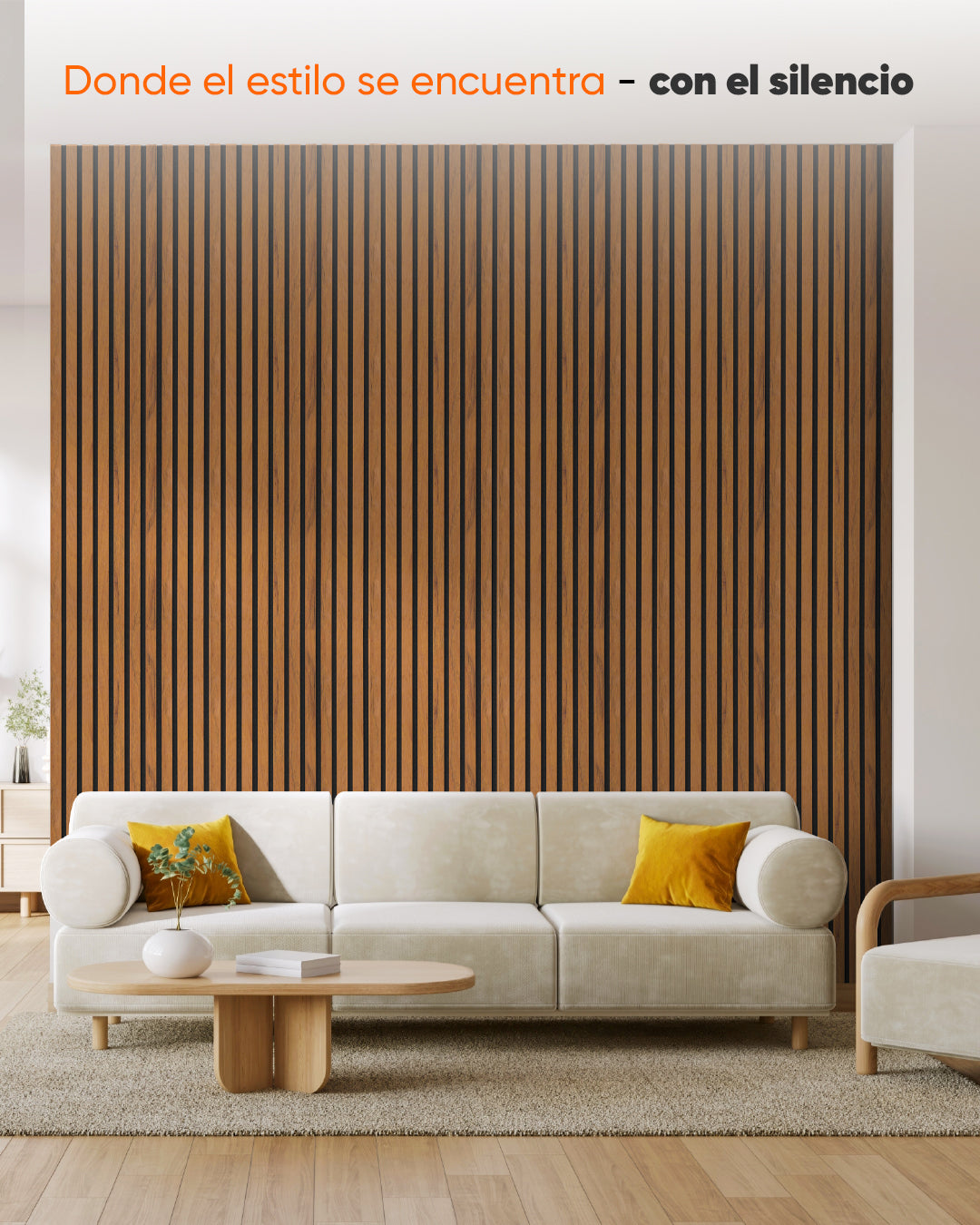 Panel acústico de pared de madera 3D set de 2 – Walnuss